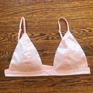 PINK SATEEN STYLE BRALETTE